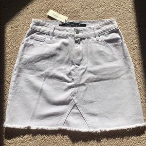 Harper white denim skirt from Francesca’s